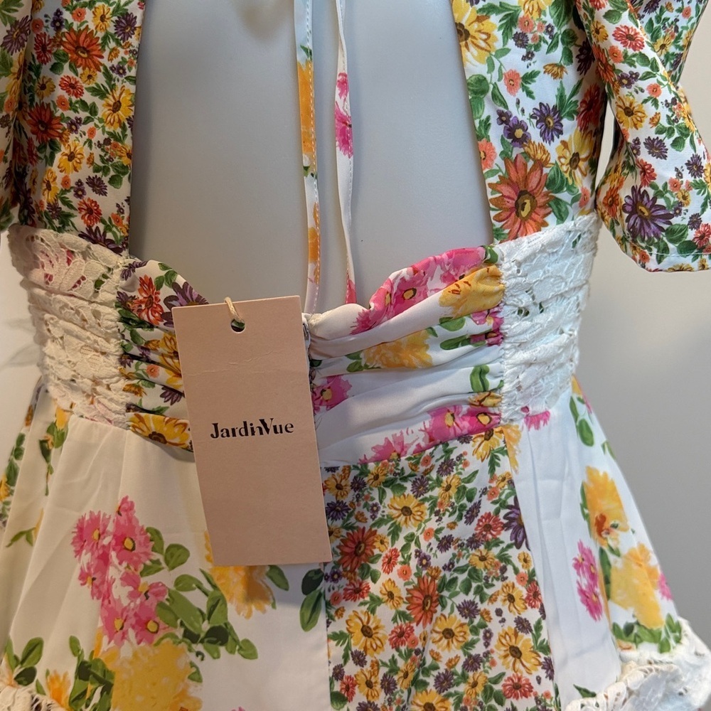 NWT Rosalyn Floral Minidress For Love & Lemons - Picture 3 of 6